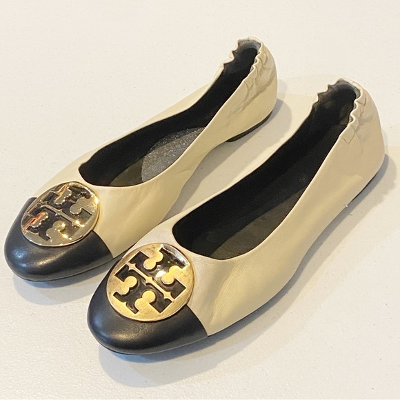 TORY BURCH Claire Cap Toe Ballet Flats - Picture 2 of 12